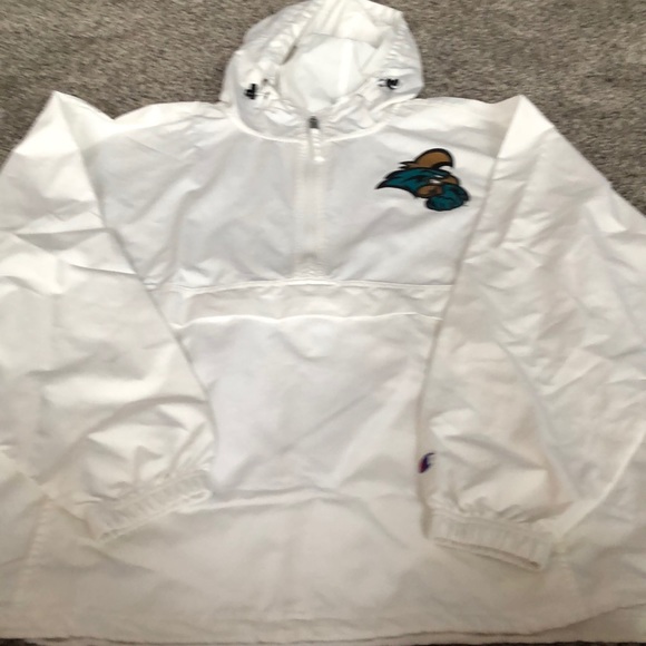 champion windbreaker white